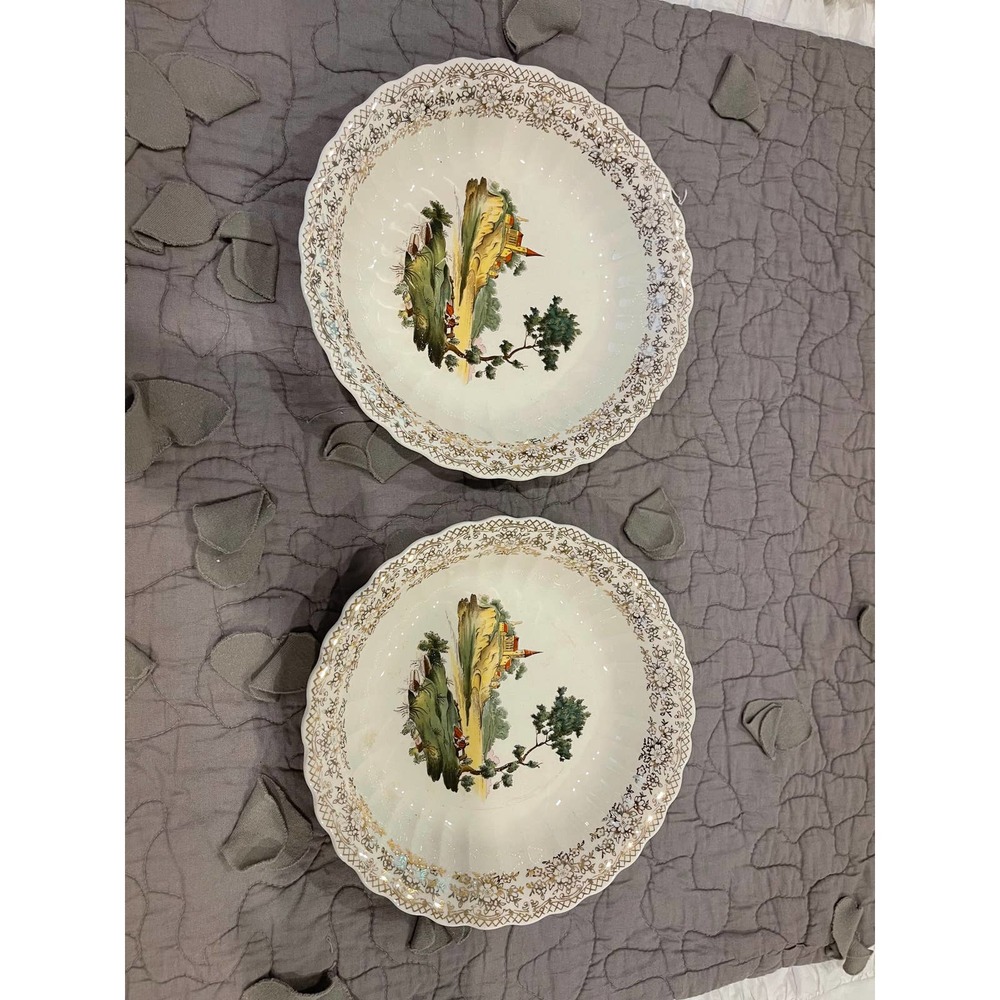 American Limoges Chateau France 22K Gold bowls